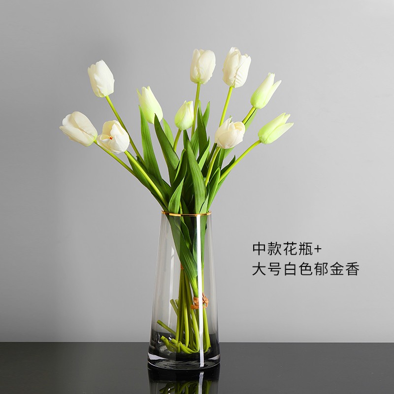Transparent glass vase creative simple ins flower arrangement