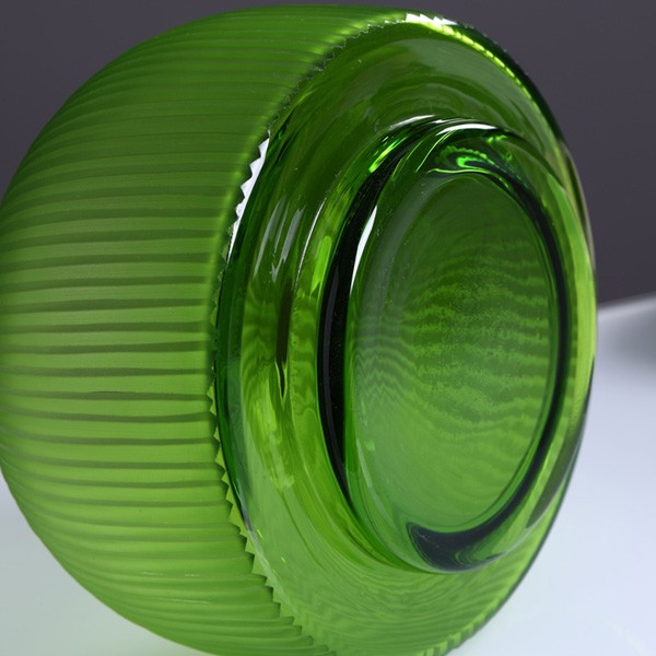 Simple green glass vase