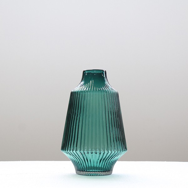 Oversized colored transparent glass vase