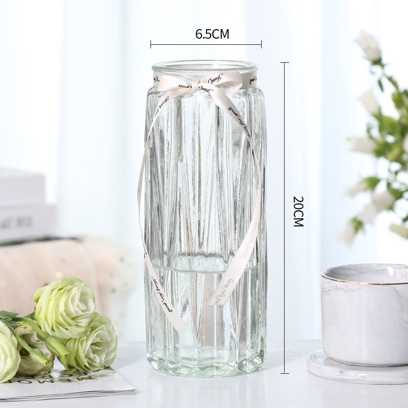 Glass vase transparent vase