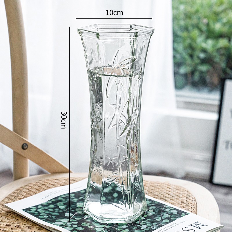 Glass vase household extra large